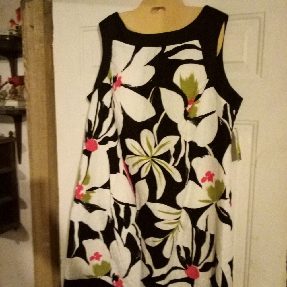 Jessica Howard 100% cotton sleeveless NWT size 16W ladies dress